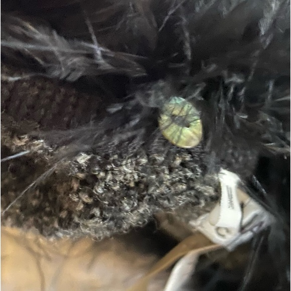 Witchy Core Wool Blend Button Cardigan Faux Fur Neckline VTG Size M - Picture 6 of 16